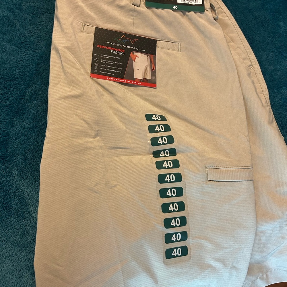Greg Norman Collection Light Khaki Performance Shorts